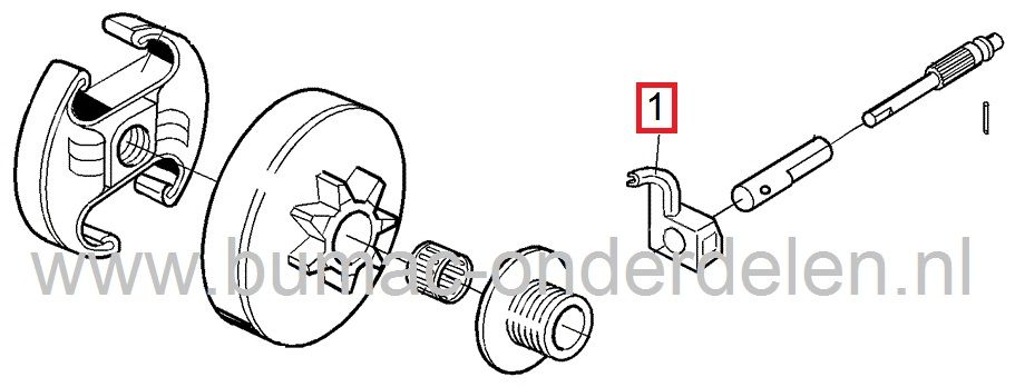 Rubber Oliepomp Husqvarna 335XPT, 340, 345, 350 Kettingzaag, Oliepomphuisrubber voor HUSQVARNA - JONSERED - PARTNER - MCCULLOCH Kettingzagen, Motorzagen, Rubbers voor Oliepompen van Kettingzaag, Motorzaag