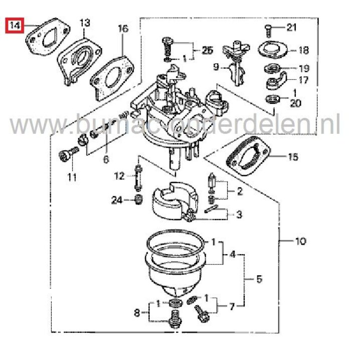 Inlaatpakking voor HONDA GXV140 Motoren op oa HR194 Grasmaaiers, Loopmaaiers, Honda Inlaat Pakkingen, Spruitstuk Dichtingen, Pakking tussen Cilinder en Carburateur bij HONDA GXV 140 Motoren op Gazonmaaiers, Grasmaaimachines, Duwmaaiers, Cirkelmaaiers