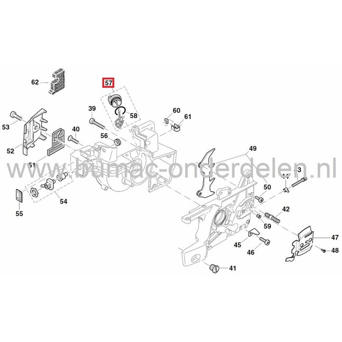 Oliedop Dolmar 109, 110, 111, 112, 113, 114, 115, 117, 120, 123, PS43, PS52, PS540, PS5105 Makita DCS430, DCS431, DCS520, DCS540, DCS2501, DCS4300, DCS5200i, DOLMAR - MAKITA Oliedoppen voor Kettingzaag, Motorzaag, Olie Doppen, Oilcap, Oil Cap