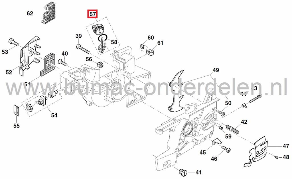 Oliedop Dolmar 109, 110, 111, 112, 113, 114, 115, 117, 120, 123, PS43, PS52, PS540, PS5105 Makita DCS430, DCS431, DCS520, DCS540, DCS2501, DCS4300, DCS5200i, DOLMAR - MAKITA Oliedoppen voor Kettingzaag, Motorzaag, Olie Doppen, Oilcap, Oil Cap