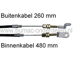 Kabel Mesinschakeling STIGA Frontmaaiers, oa Park Pro 16 HST, PTO Kabels, Koppelingskabels voor Inschakelen van Maaimessen, Maaidek Stiga - Castelgarden - Alpina - Mountfield, Zitmaaiers, Frontmaaiers, Tuintrekkers, Bedieningskabels Maaiwerk Inschakelen,