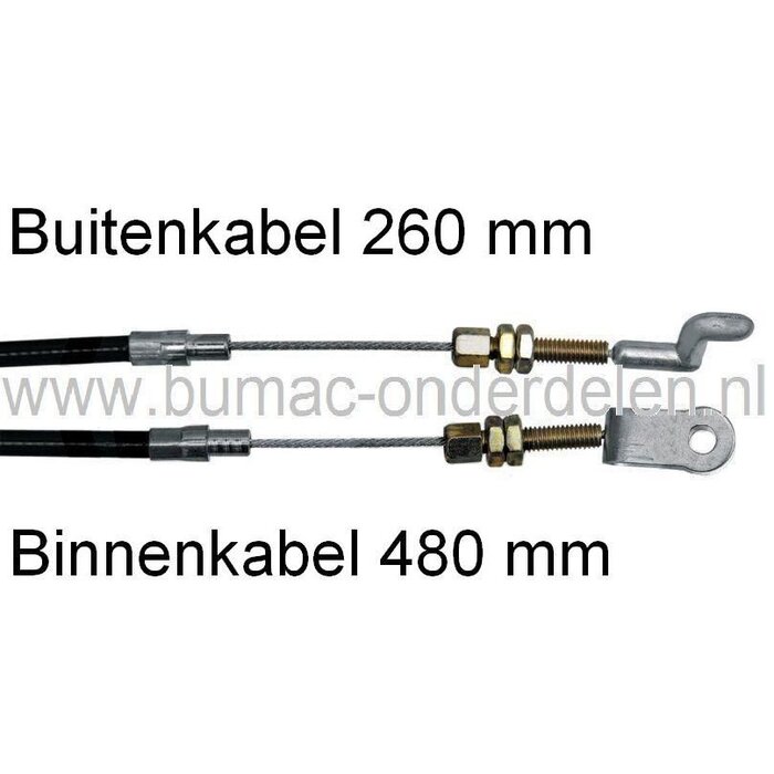 Kabel Mesinschakeling STIGA Frontmaaiers, oa Park Pro 16 HST, PTO Kabels, Koppelingskabels voor Inschakelen van Maaimessen, Maaidek Stiga - Castelgarden - Alpina - Mountfield, Zitmaaiers, Frontmaaiers, Tuintrekkers, Bedieningskabels Maaiwerk Inschakelen,
