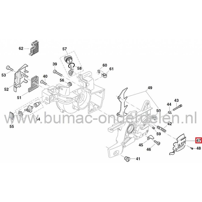 Beschermplaat Zaagblad DOLMAR - MAKITA Kettingzaag, Dolmar 109, 110, 111, 115, PS43, PS52, PS540, Makita DCS4320, DCS520, DCS4300, DCS5200, Zaagbladbeschermplaat, Plaat voor Beschermen Zaagbladen Dolmar, Makita Kettingzagen, Motorzagen