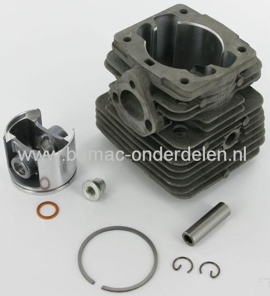 Cilinderset voor Stiga en Castelgarden Kettingzaag - Motorzaag - Benzinezaag SP460 - SP510 en XC52P, Cilinder - Zuiger - Pistonpen en Borgveren Compleet