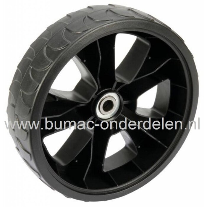 Kunststof Wiel Ø 200 mm ALKO en BRILL Grasmaaiers Diverse Modellen, Wielen met Stalen Lagers voor AL-KO, BRILL Gazonmaaiers, Loopmaaiers, Cirkelmaaiers, Steunwielen Gelagerd, Alko - Brill