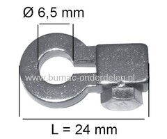 Kabel Bevestiging met Oog Ø 6,5 mm, Schroefnippel voor aan Uiteinde van Kabels T/m Ø 2,5 mm, Koppelingskabel, Bedieningskabel van Stiga, MTD, Husqvarna, Castelgarden, Wolf, Honda, Alko, Viking, Jonsered, Partner, Wizard onderdeel