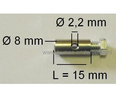 Schroefton voor Kabels T/m Ø 2,2 mm Bevestigingsnippel om Binnenkabels op Maat te Maken, Schroefnippel voor Zitmaaier, Tuintrekker, Frontmaaier, Tuinfrees, Hakfrees, Cart, Skelter, Brommer, Grasmaaier, Veegmachine,