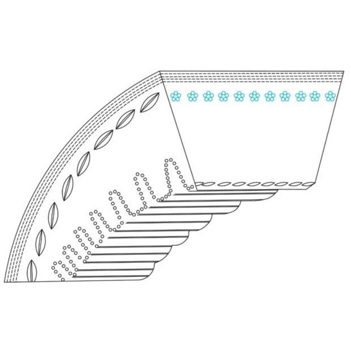 V snaar ALKO 360VE Verticuteermachine, Getande Aandrijfriem Alko - Brill, Getandesnaar van Motor naar Mesas bij AL-KO, Brill Verticuteer Machines, Riemen en Snaren