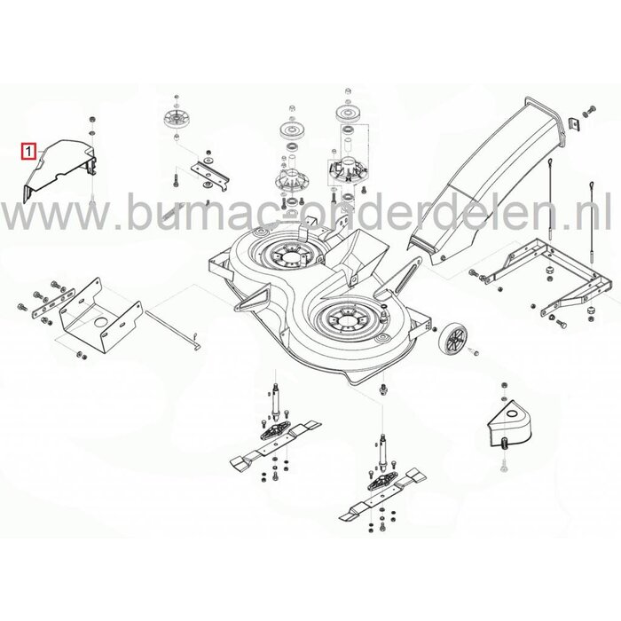 Beschermkap Poelie ALKO - BRILL - SOLO Zitmaaiers, Pouly Kap Rechts AL-KO Comfort T1000 - Powerline T15-102 - T13-102 - Concord T15/102 HD Masport, Afdekplaat Kunststof voor Bescherming Riemschijf, Kappen Afdekking Maaiaandrijving Alko en Brill Tuintrekke