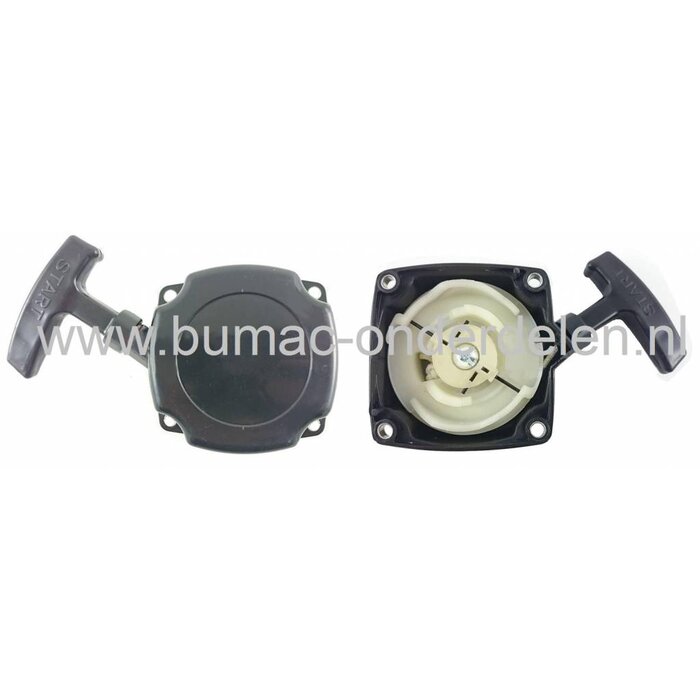 Starter ALKO, BRIL, MITSUBISHI,  BC410, FRS410, FRS4125, BC330MT,  TL33, TL43, TL50. TL52Bosmaaiers, Alko, Brill Handstarters Compleet voor Bermmaaiers, Strimmers, Trimmers,Motor Heggenschaar BC 410, FRS 410, FRS 4125, BC 330MT Complete Repeteerstarters A