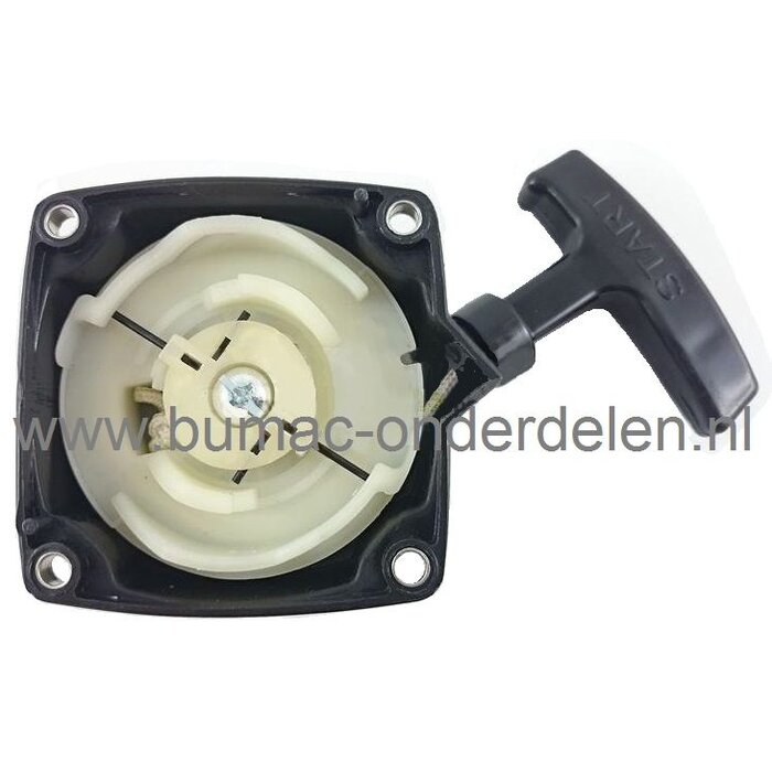 Starter ALKO, BRIL, MITSUBISHI,  BC410, FRS410, FRS4125, BC330MT,  TL33, TL43, TL50. TL52Bosmaaiers, Alko, Brill Handstarters Compleet voor Bermmaaiers, Strimmers, Trimmers,Motor Heggenschaar BC 410, FRS 410, FRS 4125, BC 330MT Complete Repeteerstarters A