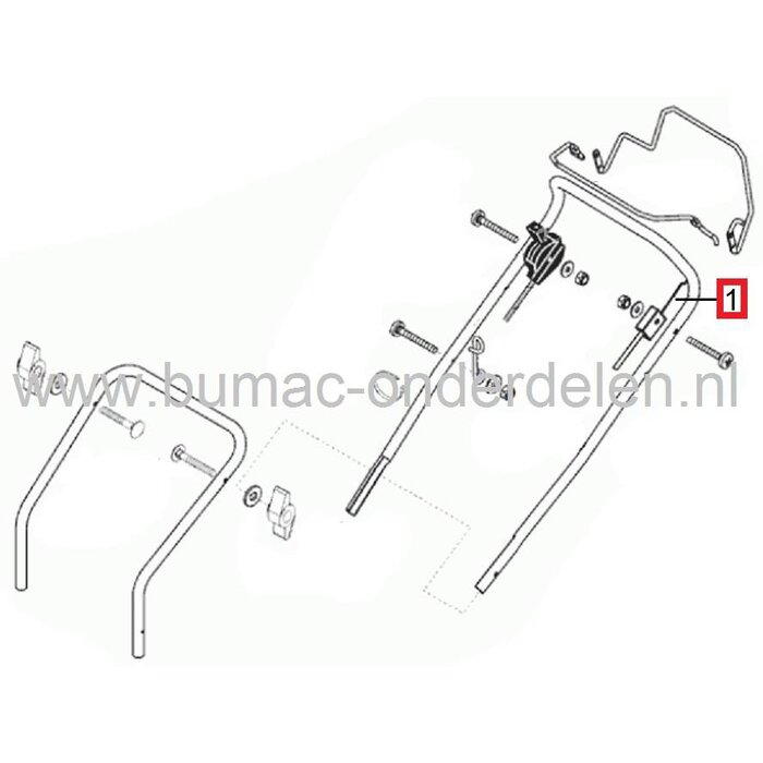 Motorremkabel ALKO, BRILL Loopmaaiers, Bedieningskabels AL-KO, BRILL Gazonmaaiers, Cirkelmaaiers, Duwmaaiers, Alko oa 460BRE, 470BRE, 470HW, 520BRE, 520HW, 51BR, 525HWS, Rasaero 48BR, 42BR-A Comfort, Alko en Brill Machinedelen, Kabels Motor Rem ALKO, BRIL