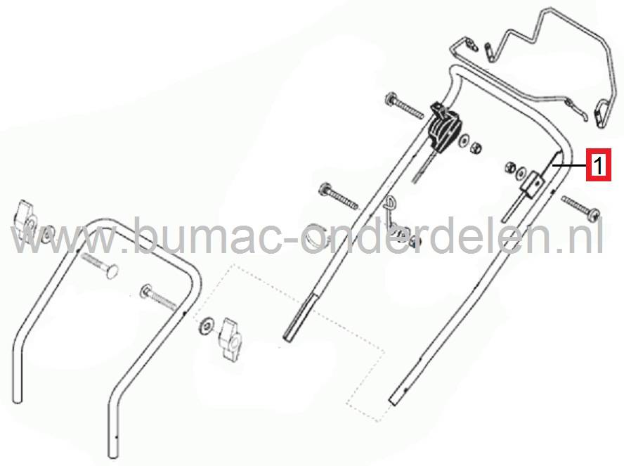 Motorremkabel ALKO, BRILL Loopmaaiers, Bedieningskabels AL-KO, BRILL Gazonmaaiers, Cirkelmaaiers, Duwmaaiers, Alko oa 460BRE, 470BRE, 470HW, 520BRE, 520HW, 51BR, 525HWS, Rasaero 48BR, 42BR-A Comfort, Alko en Brill Machinedelen, Kabels Motor Rem ALKO, BRIL