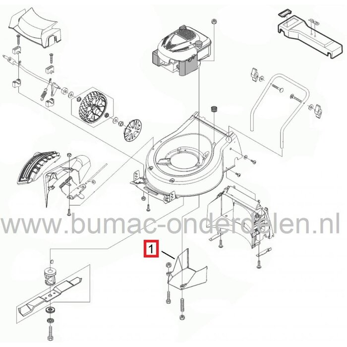V snaar Beschermkap ALKO - BRILL - SOLO Loopmaaiers, AL-KO 5200BR, Classic 52 HW, Silver 520BR, Silver 420B, Silver Comfort 51BR, Silver Comfort 520BRH, Easy-Mow 5210HW, Silver Premium 520BR, Alko, Brill Riembeschermer, Beschermkappen Aandrijfriem Grasmaa