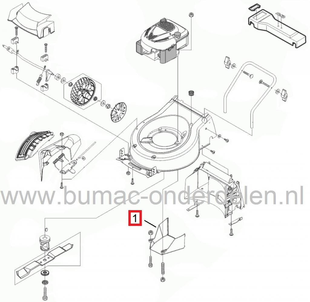 Afdekkap V snaar ALKO Loopmaaiers, AL-KO Classic 460BRE, Silver 46BR, Silver 470BRE, Beschermkap Aandrijfriem Alko, Brill Grasmaaiers, Gazonmaaiers, Cirkelmaaiers, Bescherm Kappen Aandrijving