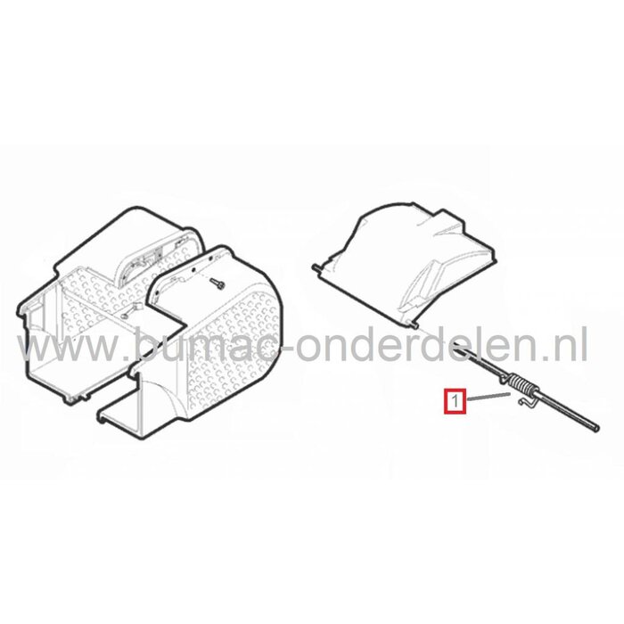 Veer Achterklep ALKO - BRILL Grasmaaiers, Alko Classic 40B, 46BRE, Comfort 47BR, 52BR, Euro Line 4700HR, Sunline 46B, Tornado 4600BR, AL-KO, Brill Veren voor Achter Kleppen Loopmaaiers, Cirkelmaaiers, Benzinemaaiers, Grasmaaimachines