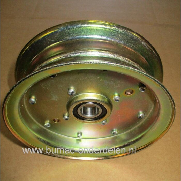 Spanpoelie voor Op Maaidek van Husqvarna - Craftsman - Partner - Wizard - Jonsered Zitmaaiers - Trekkers, Drukpoelie voor Spannen van Aandrijfriem op Maaidek voor het in werking zetten van de Messen