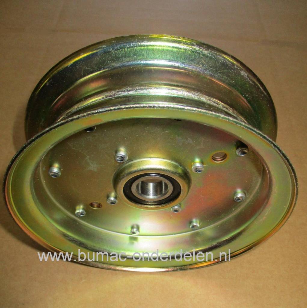 Spanpoelie voor Op Maaidek van Husqvarna - Craftsman - Partner - Wizard - Jonsered Zitmaaiers - Trekkers, Drukpoelie voor Spannen van Aandrijfriem op Maaidek voor het in werking zetten van de Messen