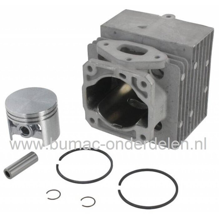 Cilinderset Ø 46 mm voor Stihl BR320, BR340, BR380, BR400, BR420, SR320, SR340, SR400, SR420 Bladblazer, Vloeistofspuit, Stihl Cylinder Compleet met Zuiger, Zuigerveren, Pistonpen en Bevestigingsringen, BR SR 320, 320L, 340, 340L, 380, 400, 420, 420C, ond
