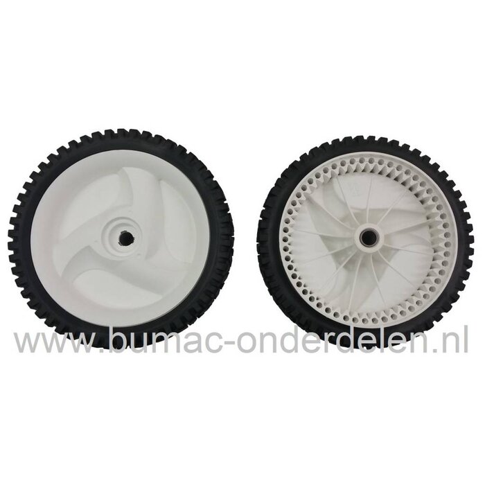 Wiel Ø 200 mm Husqvarna, Craftsman, Jonsered, Lazer, Partner, McCulloch, AYP 22 Inch Grasmaaiers, Loopmaaiers, Kunststof Voorwielen met Stalen Lagers en Binnenvertanding, Craftsman 917370412, Wielen ELECTROLUX Gazonmaaiers, Grasmaaimachine, Cirkelmaaier