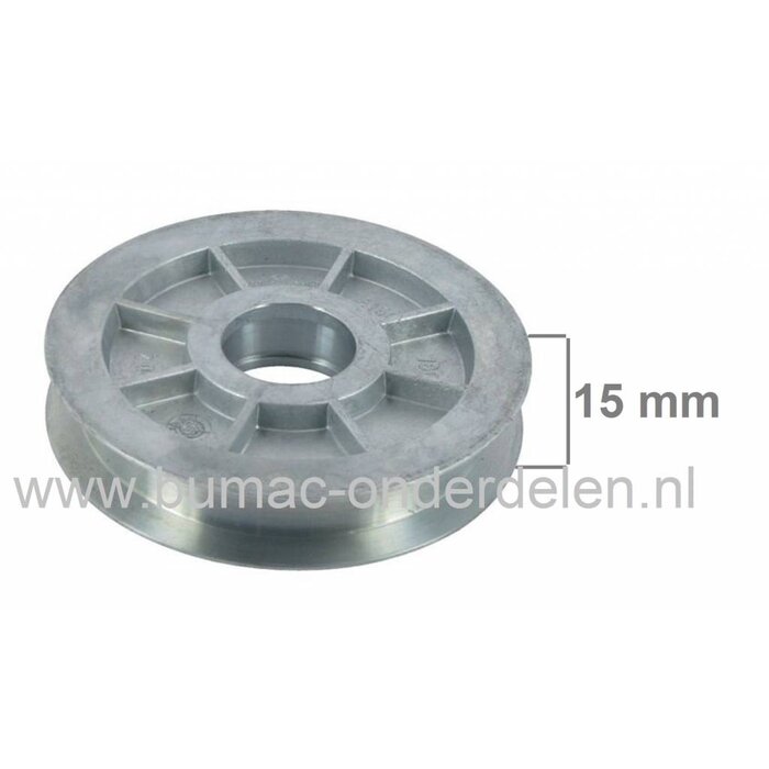 Riemschijf WOLF Cart OHV2, Scooter SV3 en SV4, Poelie voor Aandrijving MTD, Wolf, Cub Cadet, Bolens, White, Yardman, Etesia Zitmaaiers, Frontmaaiers, Tuintrekkers, Aandrijfschijf, Pouly, Spanrollen