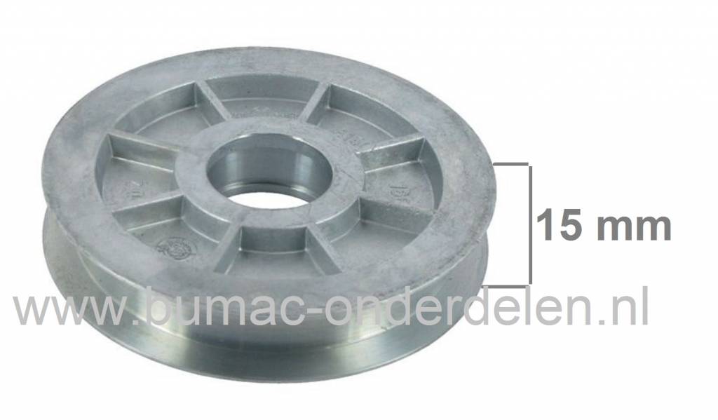 Riemschijf WOLF Cart OHV2, Scooter SV3 en SV4, Poelie voor Aandrijving MTD, Wolf, Cub Cadet, Bolens, White, Yardman, Etesia Zitmaaiers, Frontmaaiers, Tuintrekkers, Aandrijfschijf, Pouly, Spanrollen