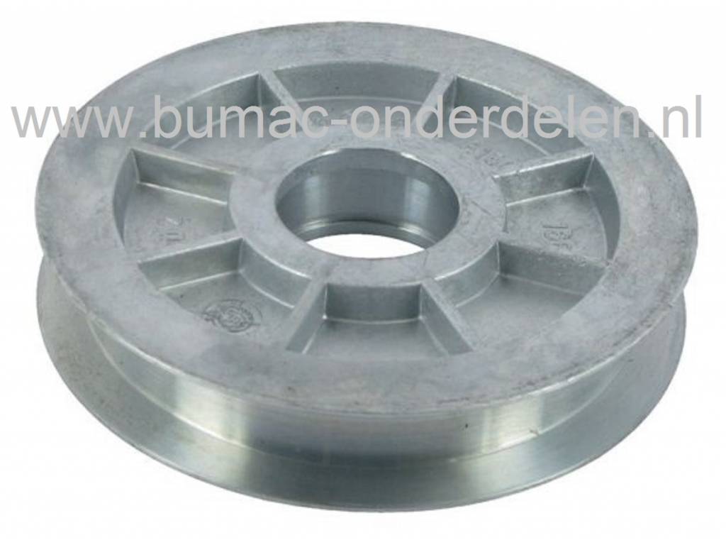 Riemschijf WOLF Cart OHV2, Scooter SV3 en SV4, Poelie voor Aandrijving MTD, Wolf, Cub Cadet, Bolens, White, Yardman, Etesia Zitmaaiers, Frontmaaiers, Tuintrekkers, Aandrijfschijf, Pouly, Spanrollen