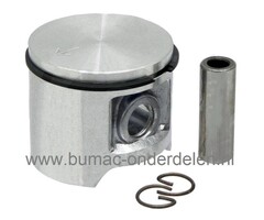 Zuiger Ø 40 mm voor Husqvarna, Jonsered, Partner, McCulloch Kettingzaag, Motorzaag, Bosmaaier, Bermmaaier, Strimmer, Zuiger Electrolux met Zuigerveer, Pistonpen en Borgclips, Husqvarna 40, 45, 49, 240, 240R, 240F, 245, 245R, 245RX, 2041, 2045, 2050, GR41,