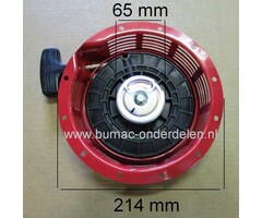 Starter voor Honda GX340, GXV270, GXV340, GXV390, EB4500X, EG4500X, EG5000X, EM4500SX, EM4500X, EM5000SX, EM5000X, EW171, GXV270K1, GXV340K1 Honda Motoren op Kooimaaier, Bobcat,  Verticuteermachine, Ontmosser, Bladzuiger, Trilplaat, Tuinfrees, Generatoren
