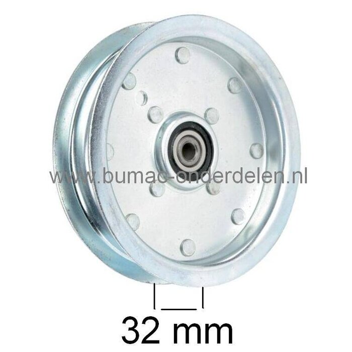 Poelie voor Spannen - Geleiden van de V snaar Aandrijving Messen en Spannen - Geleiden V Snaar Rij Aandrijving bij Zitmaaier - Tuintrekker Diverse Merken