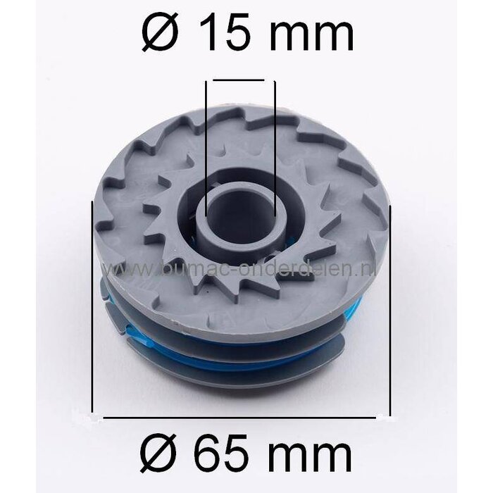 Draadspoel voor Flymo Str immer Contour 500, Contour 700, Mini Trim Auto, Mini Trim Auto Plus, Multi Trim 250 D, Multi Trim 250 DX, Multi Trim 300 DX, Power Trim 500, Power Trim 700, Revolution 2000, Revolution 2300, Revolution 2500, Twist'n Edge