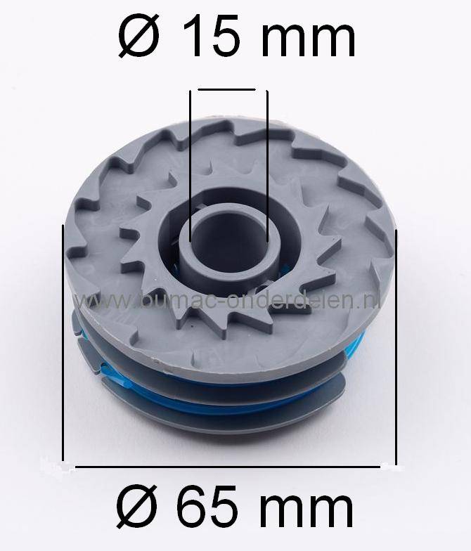Draadspoel voor Flymo Str immer Contour 500, Contour 700, Mini Trim Auto, Mini Trim Auto Plus, Multi Trim 250 D, Multi Trim 250 DX, Multi Trim 300 DX, Power Trim 500, Power Trim 700, Revolution 2000, Revolution 2300, Revolution 2500, Twist'n Edge