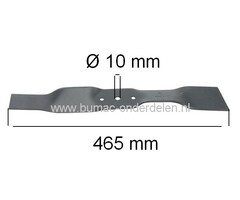 Mes 46,5 Cm voor Husqvarna - Partner - Jonsered Grasmaaier - Frontmaaier - Zitmaaier met een 36 Inch = 92 Cm Maaidek Bioclip - Mulch, Master 46, P246, P246Bio, Partner 246ABS, Rider1000, Rider1200