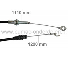 Motorremkabel Castelgarden R484, PAN504, RLM534 Grasmaaiers, GGP Bedieningskabels Motorstop Benzinemaaier, Cirkelmaaier, Gazonmaaier, Loopmaaier, Motor Remkabels Stiga, Mountfield, Dino, Alpina, Castel Garden