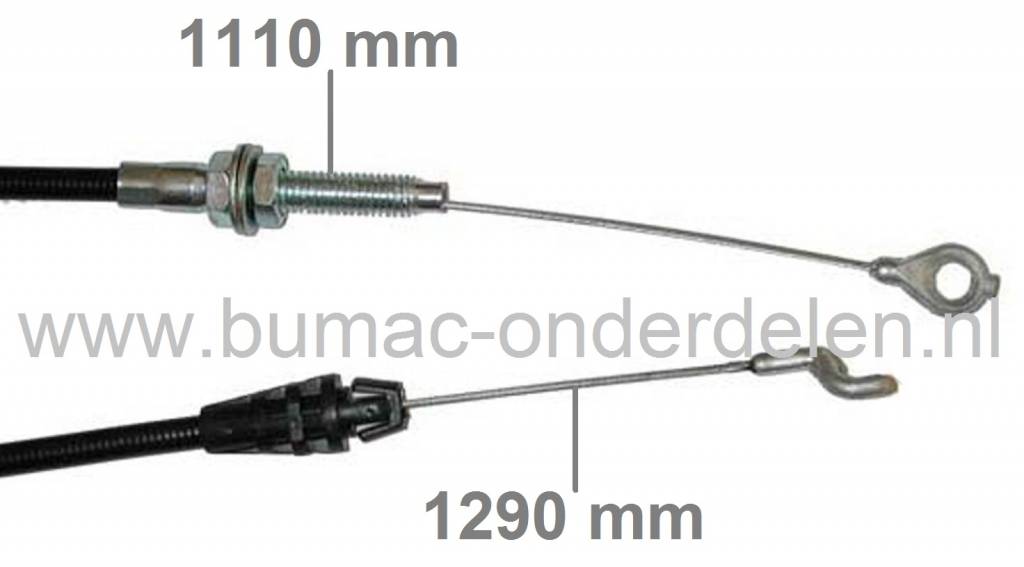 Motorremkabel Castelgarden R484, PAN504, RLM534 Grasmaaiers, GGP Bedieningskabels Motorstop Benzinemaaier, Cirkelmaaier, Gazonmaaier, Loopmaaier, Motor Remkabels Stiga, Mountfield, Dino, Alpina, Castel Garden