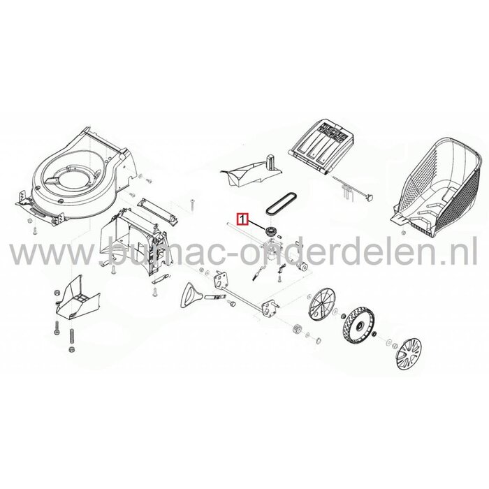 Poelie ALKO, BRILL, SOLO Loopmaaiers, Alko Silver Premium 520BRV, 530BRV, Powerline 4800BRV, 5200BRV, 5300BRV, XAL4755VSI, AL-KO V-snaar Poelie, Pouly, Riemschijven voor Aandrijving Grasmaaiers, Benzinemaaiers, Grasmaaimachines