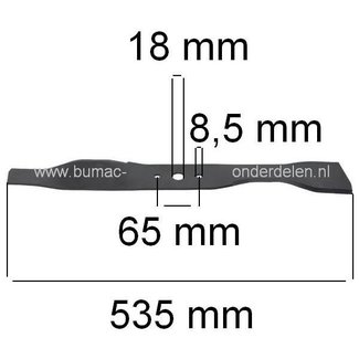 Maaimes 535 mm voor Zitmaaiers met 108 Cm Maaibreedte, Mulch en Zijuitworp, Stiga Estate - Grand Tornado - Castelgarden SD108 - XD108