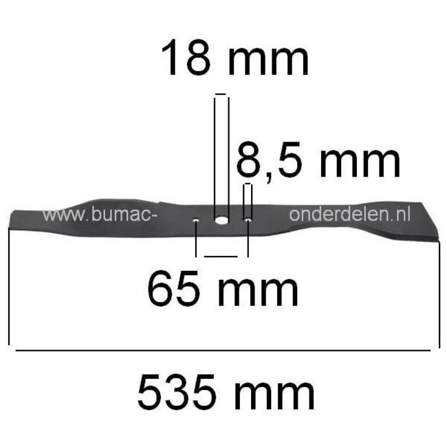 Maaimes 535 mm voor Zitmaaiers met 108 Cm Maaibreedte, Mulch en Zijuitworp, Stiga Estate - Grand Tornado - Castelgarden SD108 - XD108