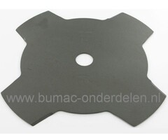 4 - Tands Mes voor Bosmaaier - Bermmaaier - Strimmer - Ruggedragen Bosmaaier, Motorzeis Snijmes, Grasmes 255x25,4x1,4 Stihl, Husqvarna, Jonsered, Dolmar, Hitachi, Makita, Stiga, Wolf, MTD, Oleo Mac, Zenoah, Castelgarden, Alko, Solo