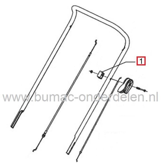 Kabelsteun voor Alko, Brill, Solo Grasmaaiers, AL-KO Klem voor Bevestigen Bedieningskabels aan Duwboom van Loopmaaiers, Gazonmaaiers, Kunststof Kabelklemmen, Alko 4.64P-S Classic, XAL Classic 464PS