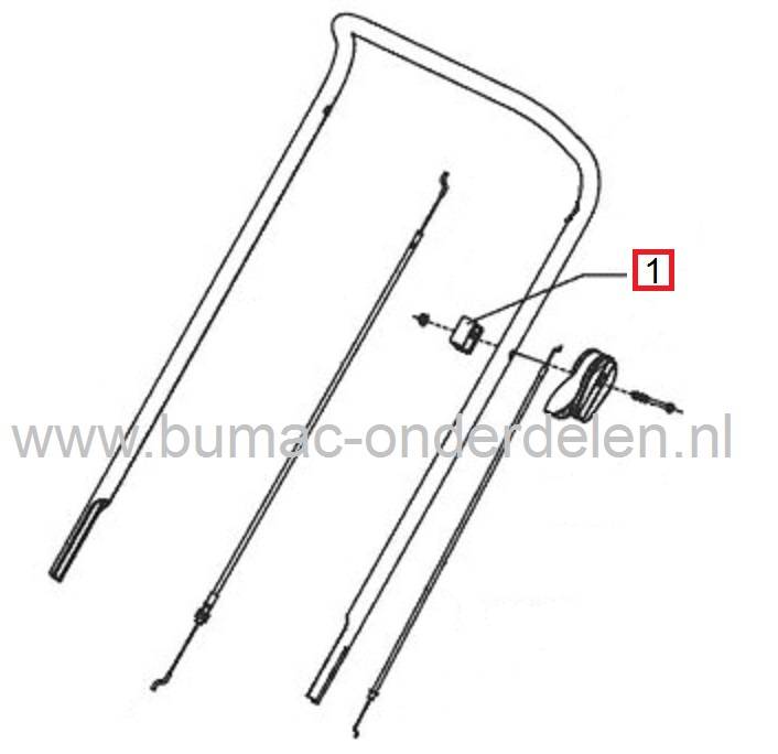 Kabelsteun voor Alko, Brill, Solo Grasmaaiers, AL-KO Klem voor Bevestigen Bedieningskabels aan Duwboom van Loopmaaiers, Gazonmaaiers, Kunststof Kabelklemmen, Alko 4.64P-S Classic, XAL Classic 464PS