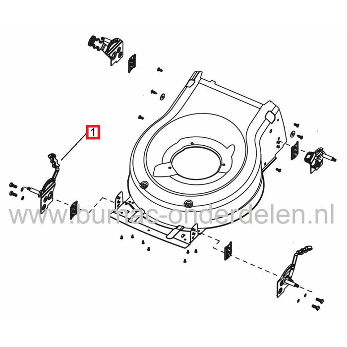Hoogteverstelhendel Rechter Voorwiel ALKO Classic 4.64-PS - XAL Classic 464PS - 4.64P-S Classic Loopmaaiers, ALKO Hendel Hoogteverstelling Rechts, Alko, Brill, Solo Grasmaaiers, Benzinemaaiers, Gazonmaaiers, Hendels voor Maaihoogte Instelling AL-KO - BRIL