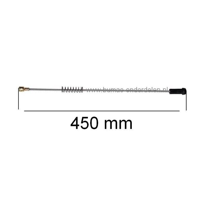 Hendel Maaihoogte Instelling Husqvarna - Lazer - Jonsered - Partner - McCulloch - Roper - Wizard - Yardpro - Craftsman - AYP Zitmaaier, Stang met Veer voor Hoogte Instelling van het Maaidek bij Zitmaaiers - Tuintrekkers