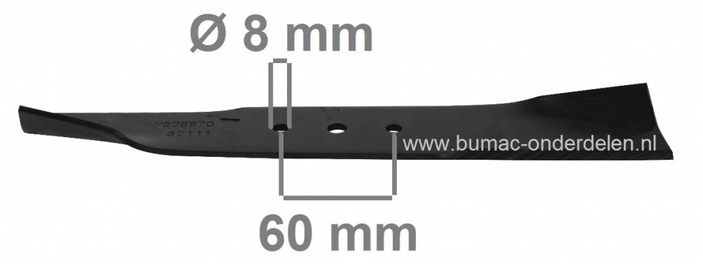 Maaimes 35 Cm voor Husqvarna Rider Frontmaaiers, Partner - Jonsered - AYP - Mc Culloch - Wizard - Lazer - Yardpro, onderdeel