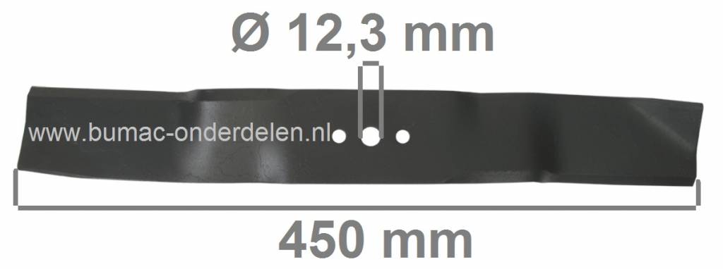 Maaimes 45 Cm HUSQVARNA - PARTNER Frontmaaiers Rider 422Ts, Rider Proflex 18, Rider Proflex 20, Rider Proflex 21, CombiClip 122, CombiTurf 122, Combi 122XP, P524, Maaimessen Electrolux, AYP, Craftsman, Lazer, Jonsered, McCulloch, Yardpro Zitmaaiers