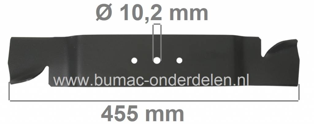 Mes 45,5 Cm Husqvarna Royal 47E, Royal 47S, Royal 475, Partner 45 en Serie 146, Bernard Loisirs 4605 Loopmaaiers, Grasmaaimachines, Maaimessen AYP, Craftsman, Lazer, Jonsered, McCulloch, Yardpro, Messen voor Electrolux Gazonmaaiers, 531010233, 516506410