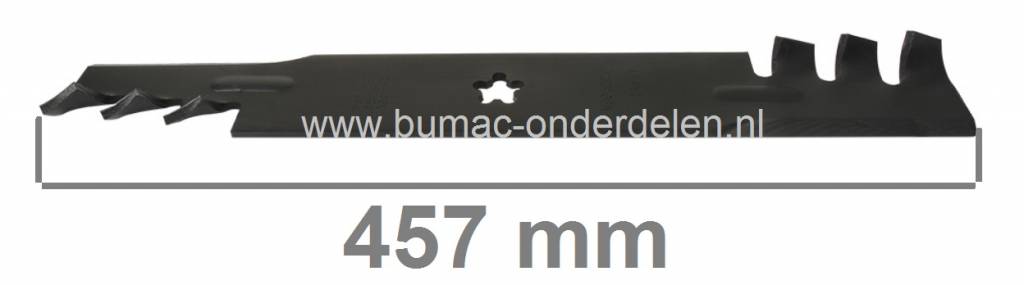Gatormes 45,7 Cm Husqvarna 54 Inch Mulch Zitmaaiers, Frontmaaiers, Maaimessen ELECTROLUX 54" Maaibreedte, Gatormessen Ayp, Craftsman, Lazer, Partner, McCulloch, Jonsered, Flymo, Yardpro, Zitmaaierbladen 54 Inch Mulching Maaidek met 3 Messen