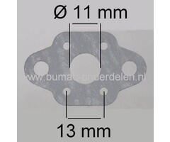 Inlaatpakking Tussen Carburateur - Spruitstuk bij Bladblazer - Heggenschaar van Stiga, CastelGarden, Alpina en Mountfield, Stiga SBL260H, Castelgarden XBL260H, Mountfield MBL260H en Alpina BL260H Bladblazers, XH55, SH160, MH2522, HT55 Heggenschaar onderde