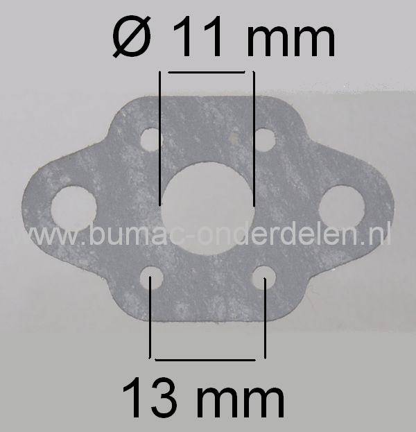 Inlaatpakking Tussen Carburateur - Spruitstuk bij Bladblazer - Heggenschaar van Stiga, CastelGarden, Alpina en Mountfield, Stiga SBL260H, Castelgarden XBL260H, Mountfield MBL260H en Alpina BL260H Bladblazers, XH55, SH160, MH2522, HT55 Heggenschaar onderde
