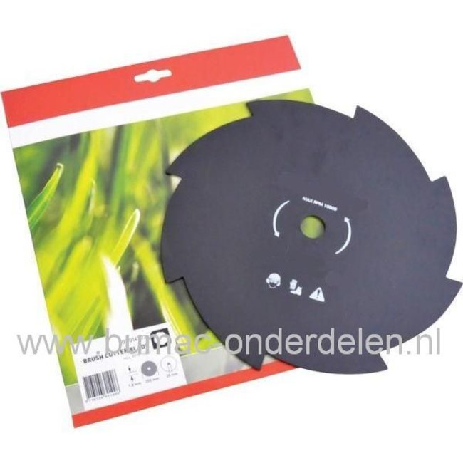 8 Tands mes 250 mm voor Bosmaaier - Strimmer - Bermmaaier Buiten Diameter 250 mm Binnendiameter 20 mm Dikte 1,4 mm